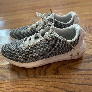 Under Armour Gray and White Athletic Shoes